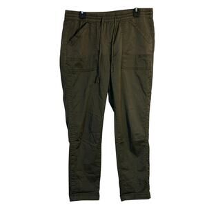 Supplies dark grey straight leg pants large elastic waist casual